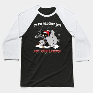 Cat On The Naughty List And I Regret Nothing Baseball T-Shirt